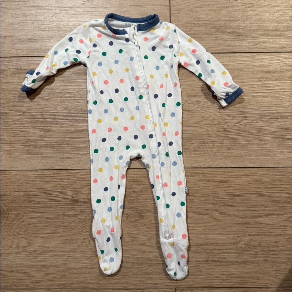 Kyte Baby Footy - Rainbow Polka Dot 0-3 Month
